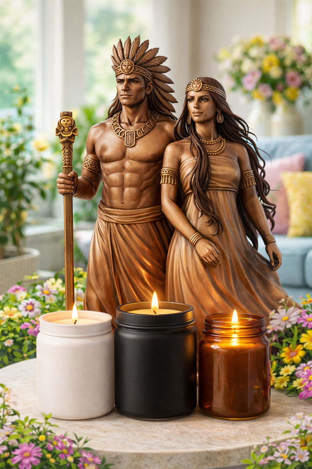 Island/Taino/Arawak 8 oz Candle/ Matte Black Ceramic – Bula's Shop
