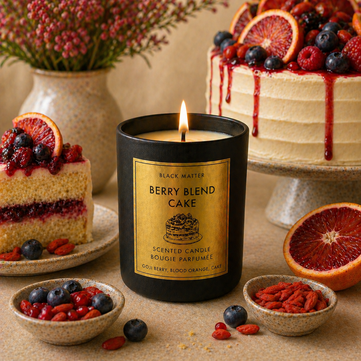 Sweet/ Gourmand/Bakery Inspired Candles- 8 oz-Matte Black Ceramic