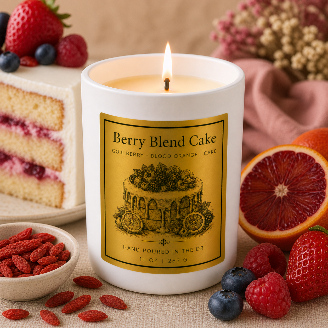 Summer Candles- 8 oz Tropical Candle (White Ceramic Jar
