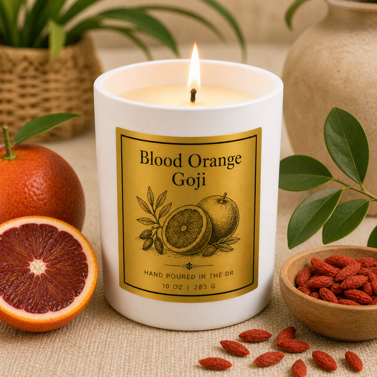 Summer Candles- 8 oz Tropical Candle (White Ceramic Jar
