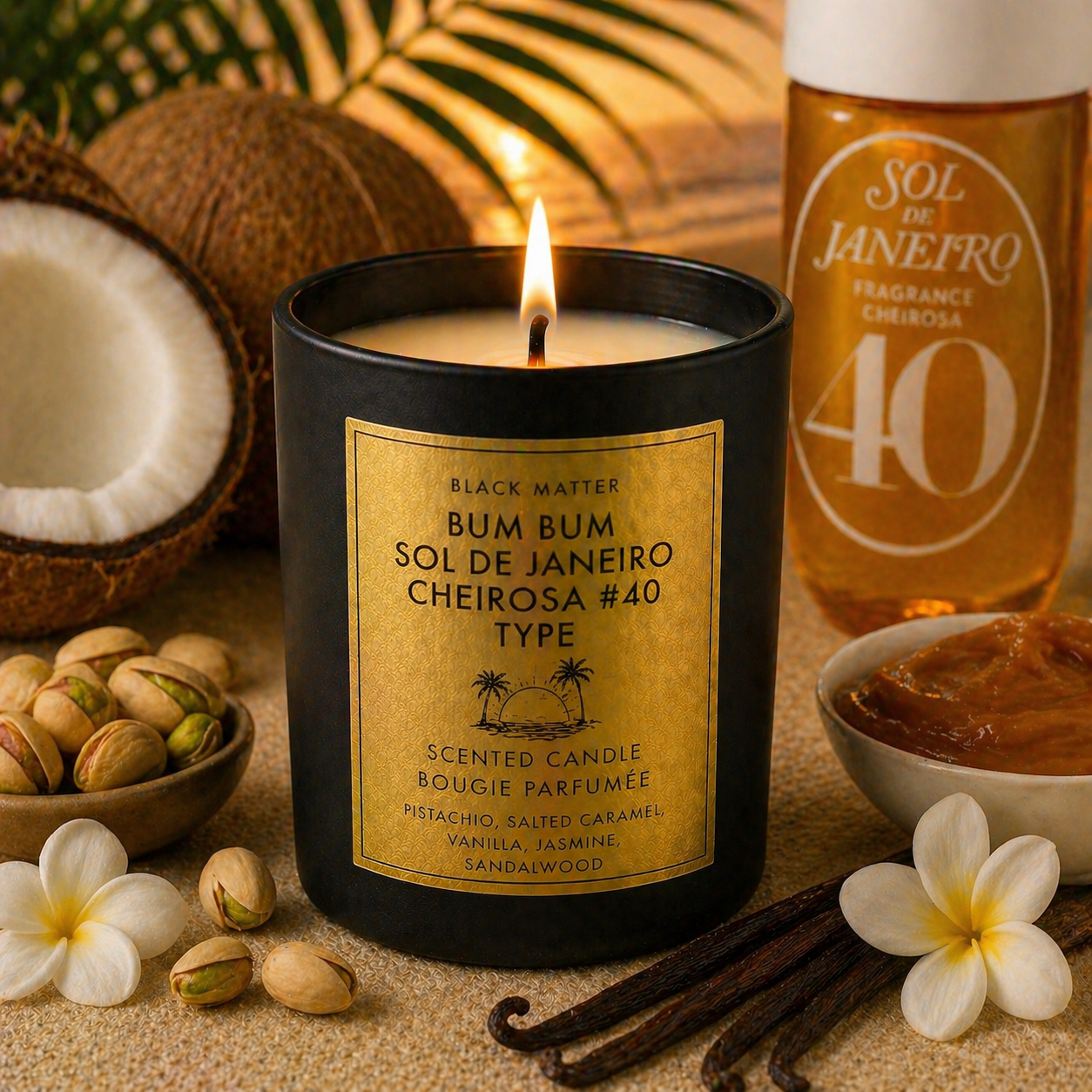 Sweet/ Gourmand/Bakery Inspired Candles- 8 oz-Matte Black Ceramic