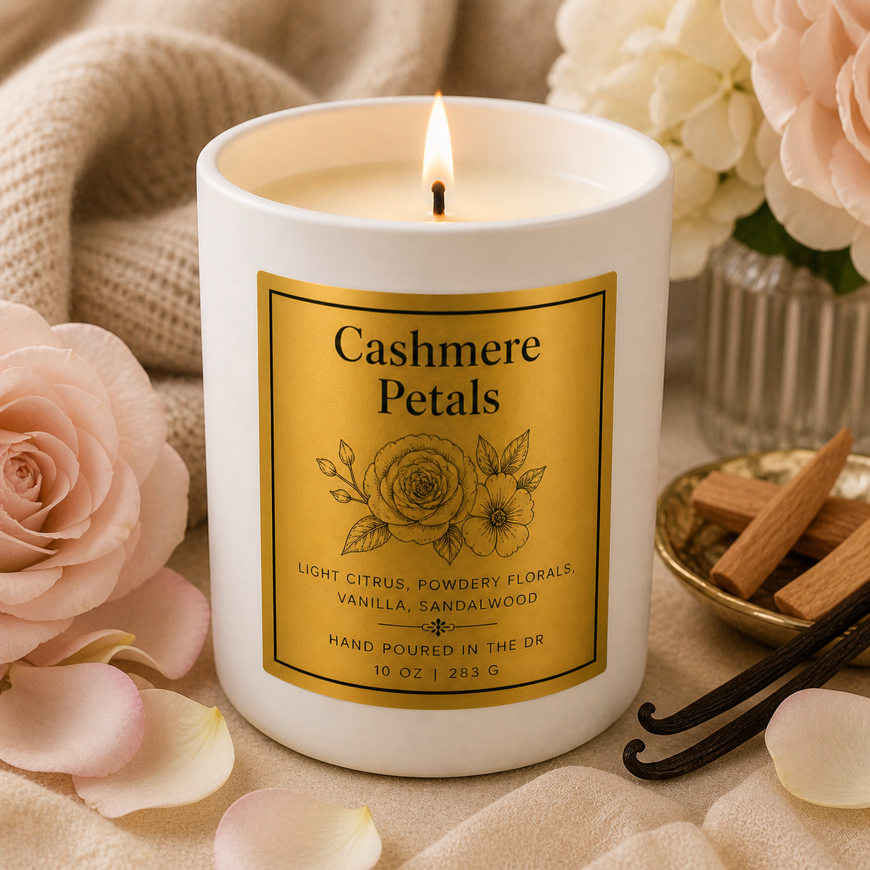 Summer Candles- 8 oz Tropical Candle (White Ceramic Jar