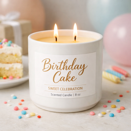 Bunny Birthday Cake-Party Essential - 8 oz Candle