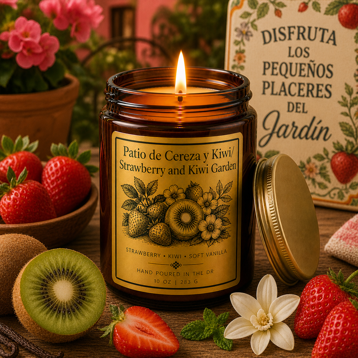 Island/Taino/Arawak 8 oz Candle/ Matte Black Ceramic