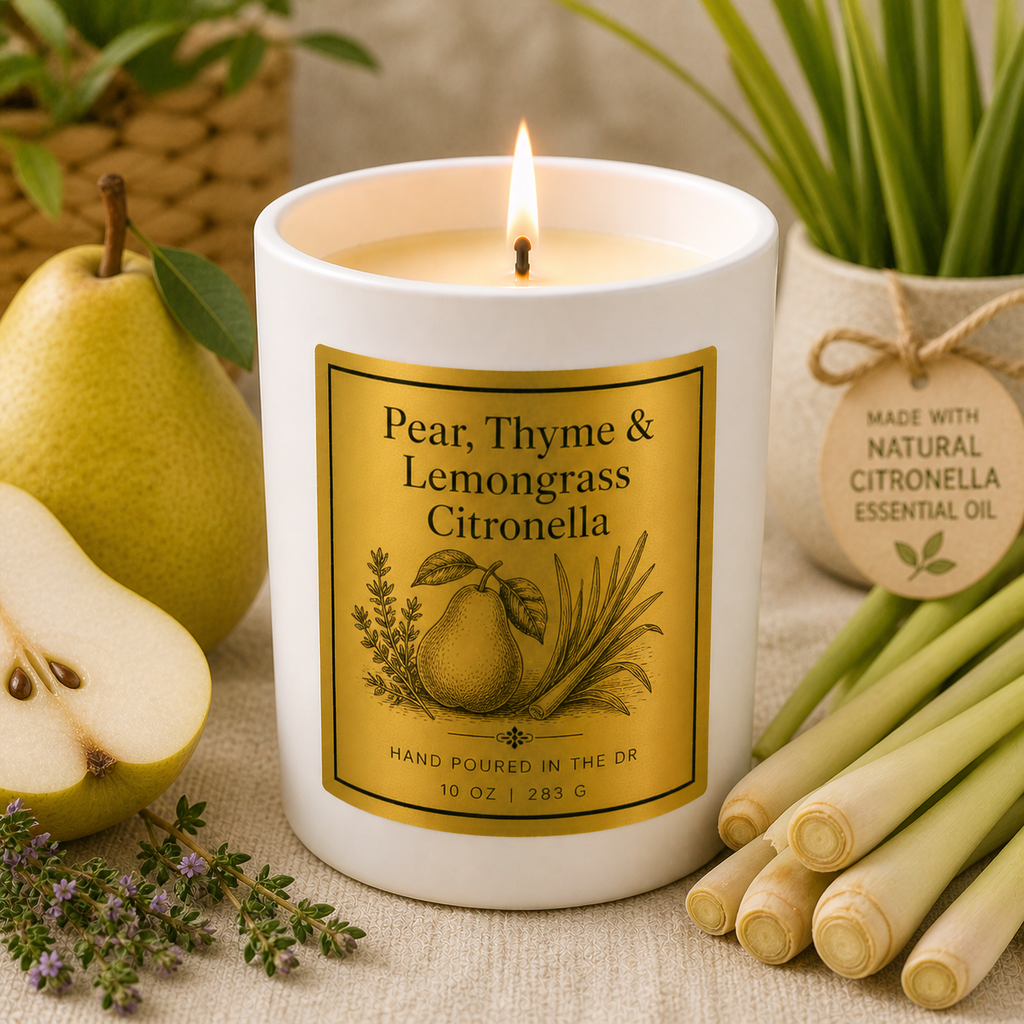 Summer Candles- 8 oz Tropical Candle (White Ceramic Jar