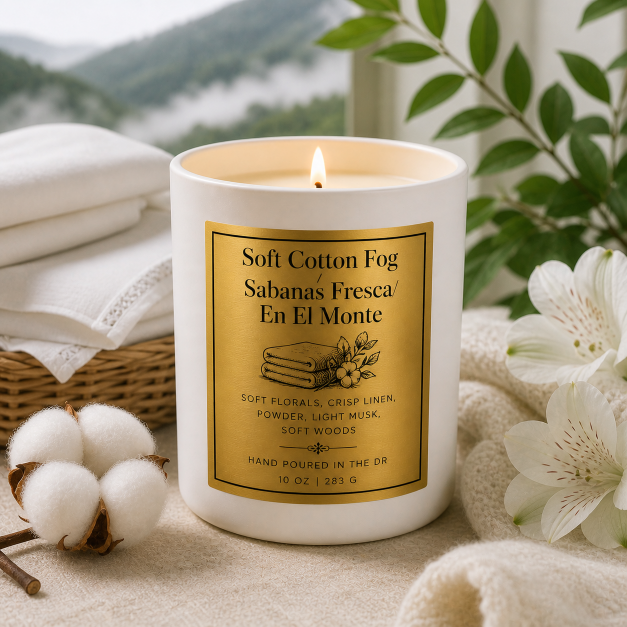 Summer Candles- 8 oz Tropical Candle (White Ceramic Jar