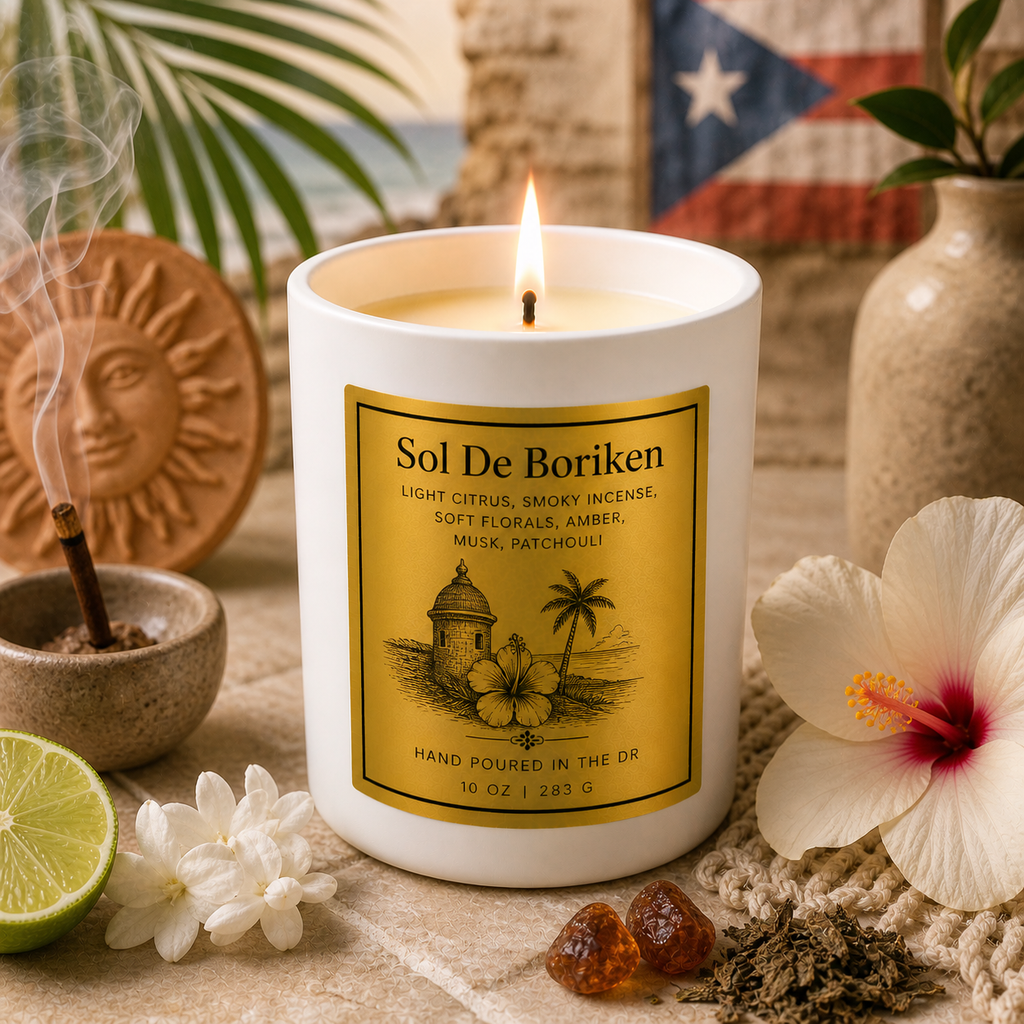 Summer Candles- 8 oz Tropical Candle (White Ceramic Jar