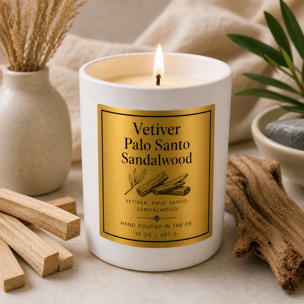 Summer Candles- 8 oz Tropical Candle (White Ceramic Jar