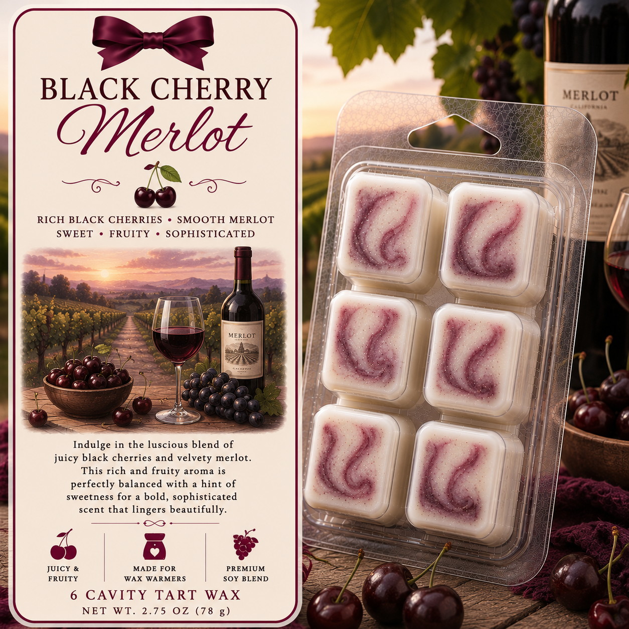 Tart / Wax Melts – 6 Cavity Clamshell (set of 2)