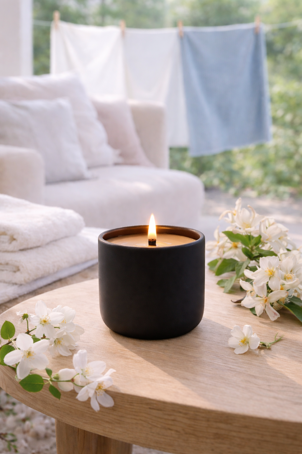 Honey Suckle Jasmine & Clean Cotton-8 oz Candle