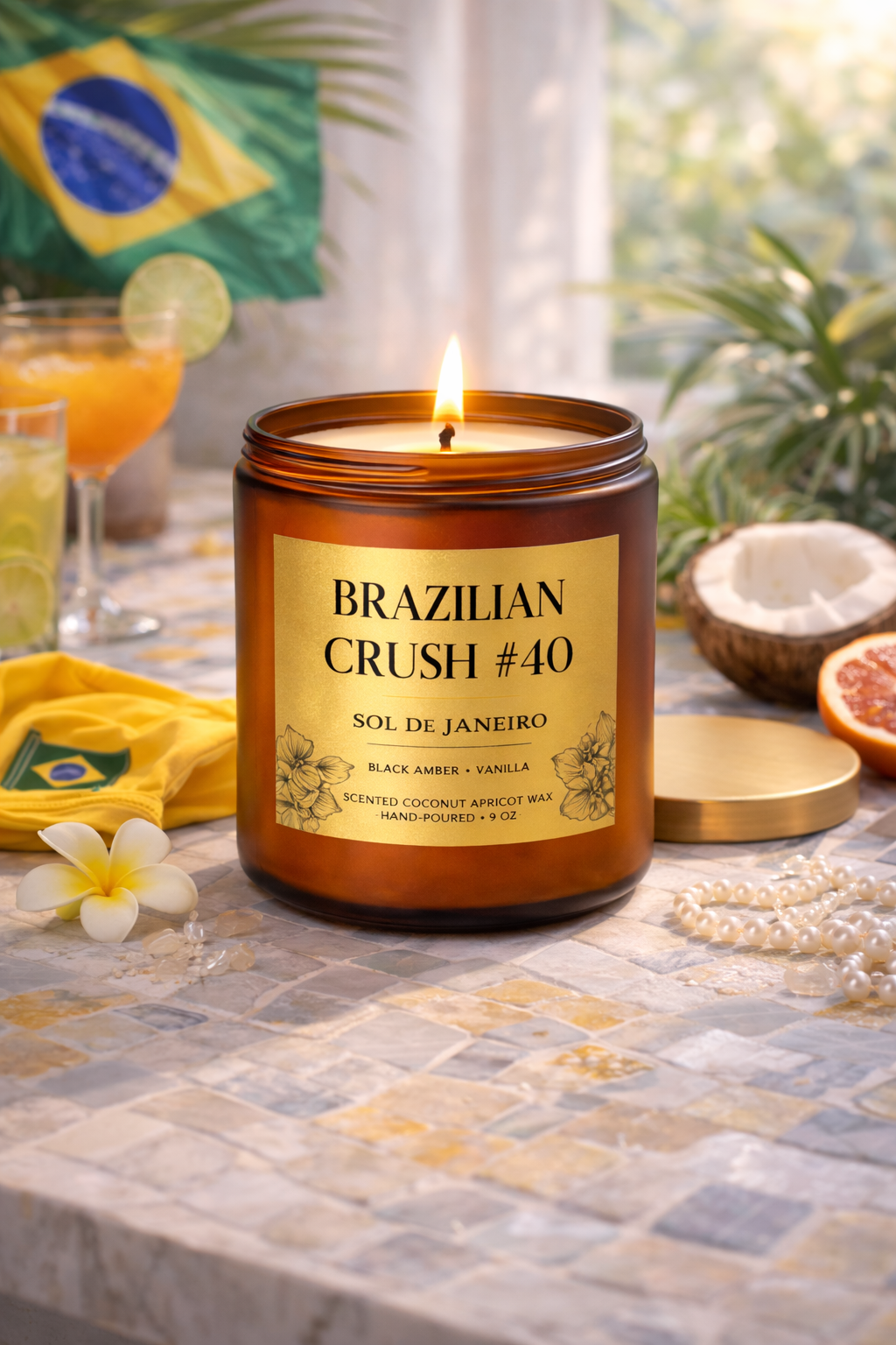 Perfume Candle Collection-8 oz-Black Matte Ceramic