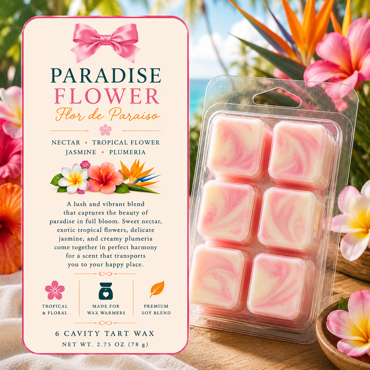 Tart / Wax Melts – 6 Cavity Clamshell (set of 2)