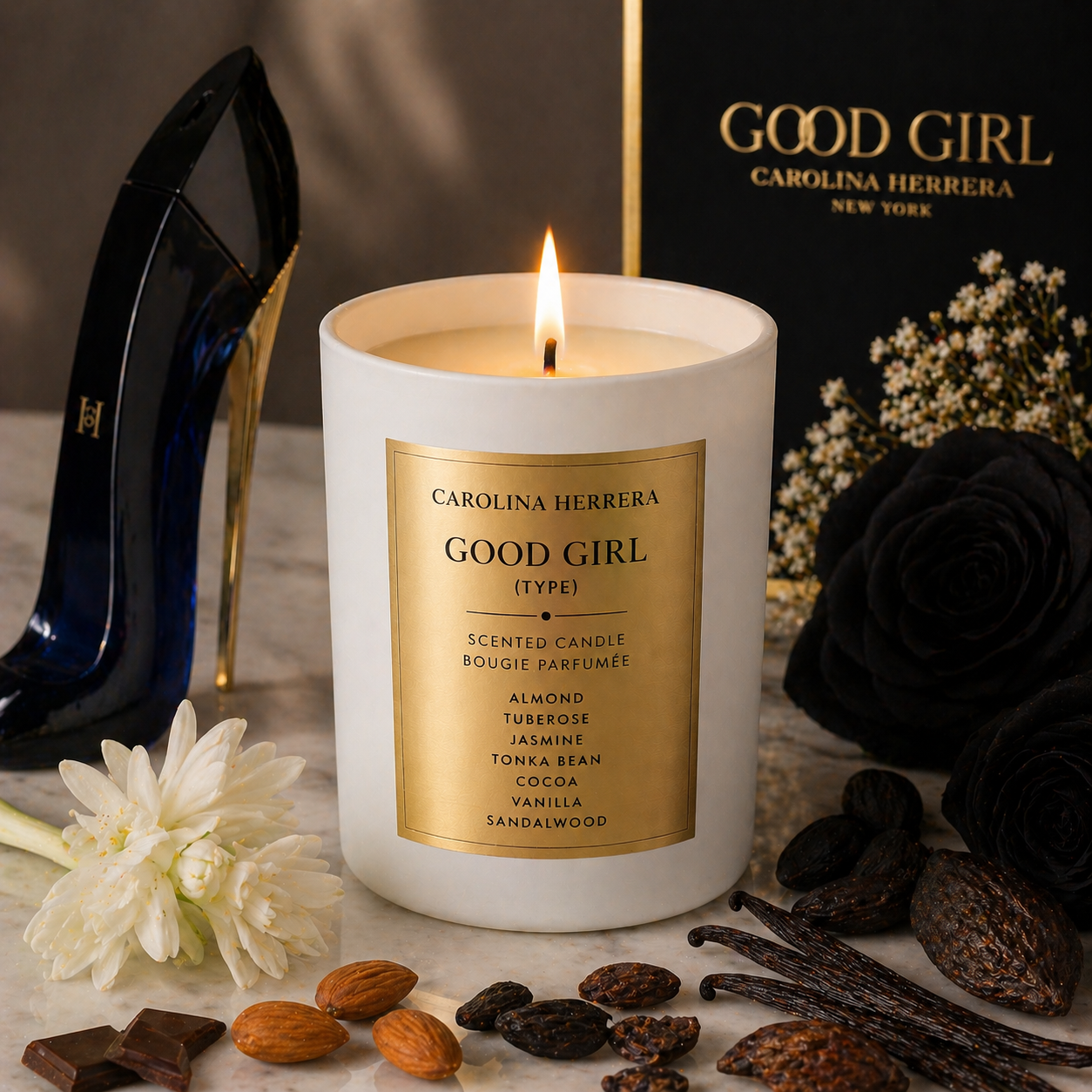 Perfume Candle Collection-8 oz-Black Matte Ceramic