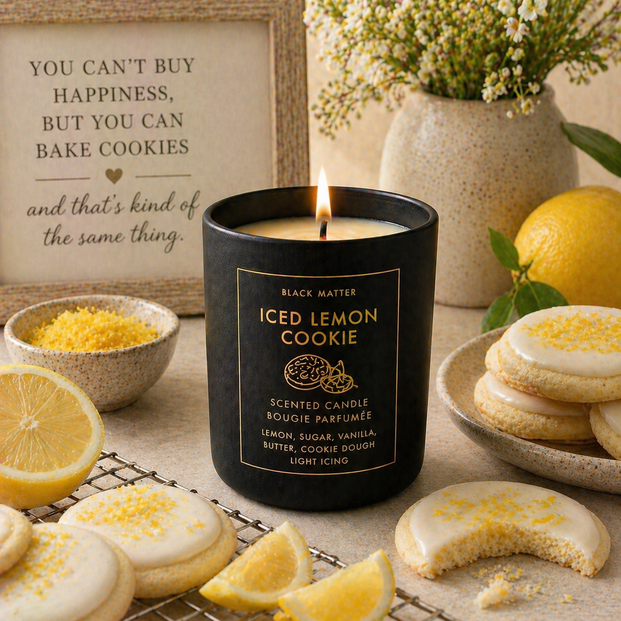 Sweet/ Gourmand/Bakery Inspired Candles- 8 oz-Matte Black Ceramic