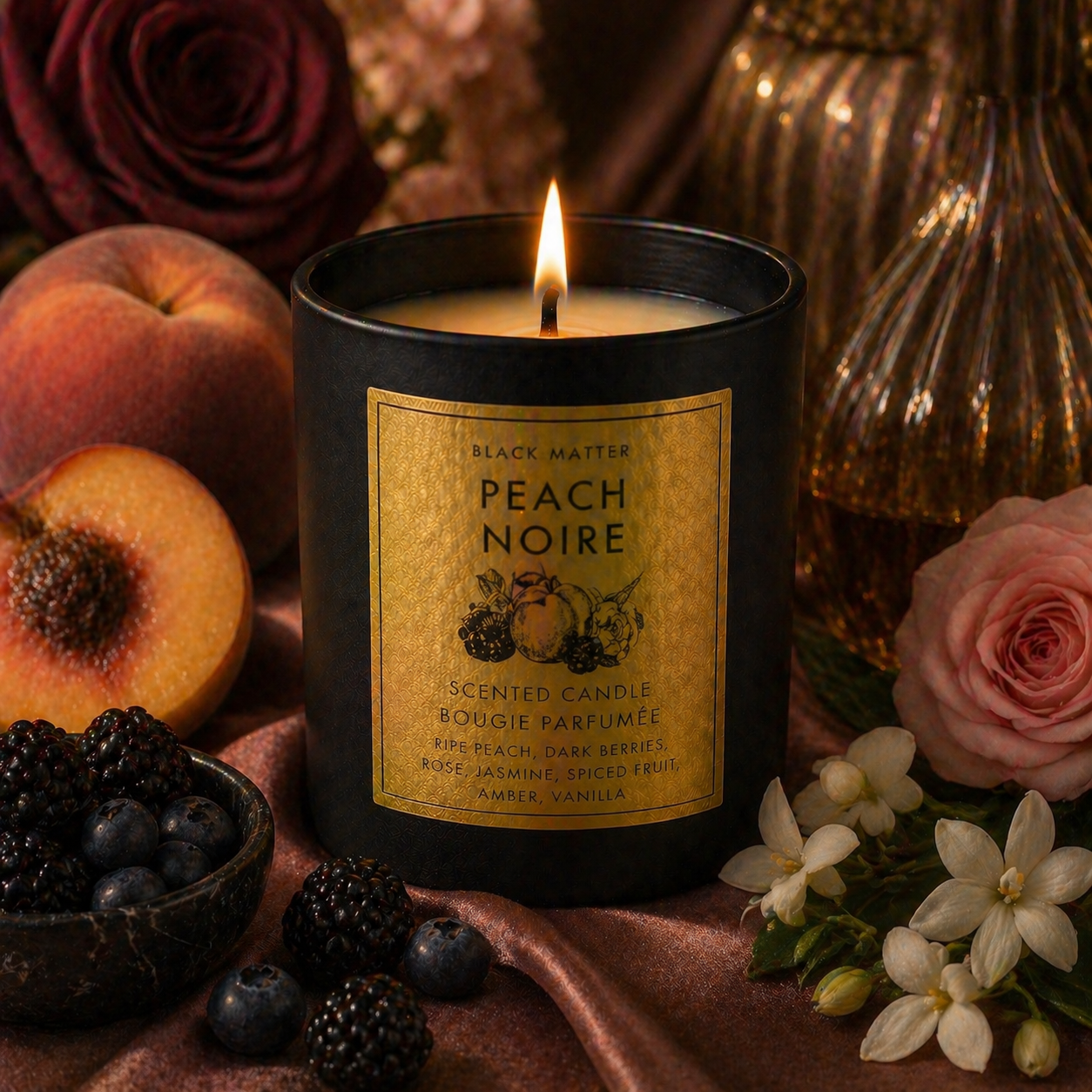 Perfume Candle Collection-8 oz-Black Matte Ceramic
