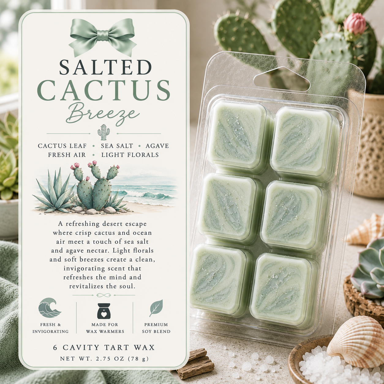Tart / Wax Melts – 6 Cavity Clamshell (set of 2)
