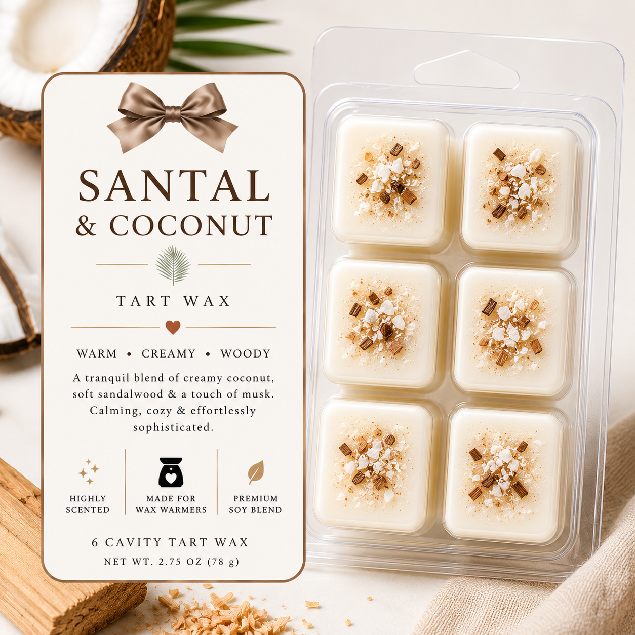 Tart / Wax Melts – 6 Cavity Clamshell (set of 2)