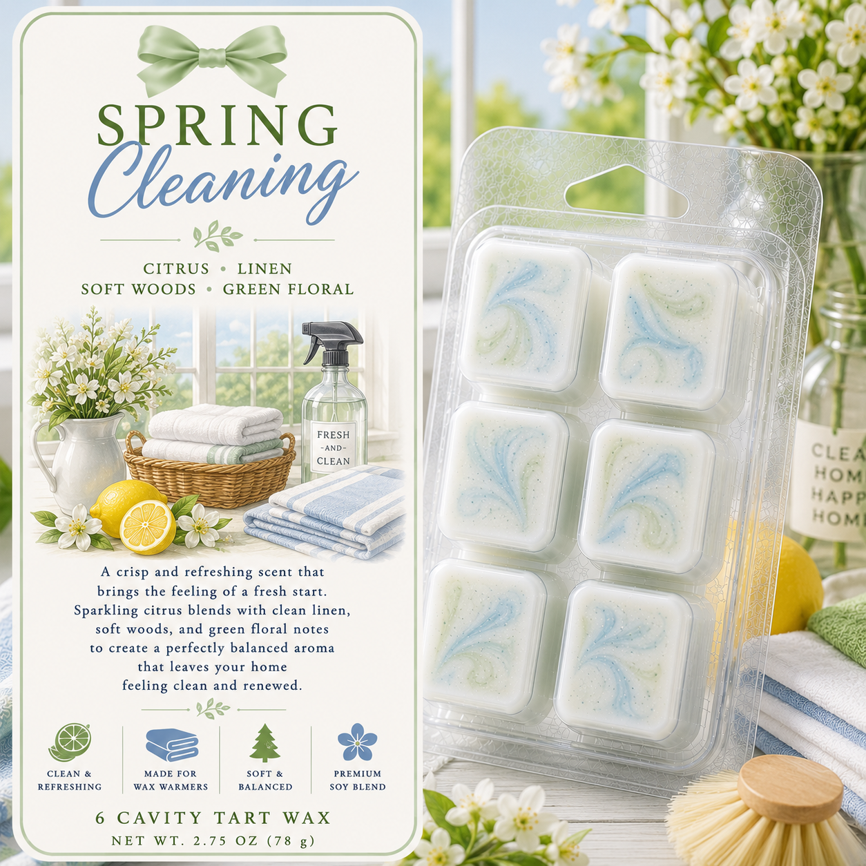 Tart / Wax Melts – 6 Cavity Clamshell (set of 2)