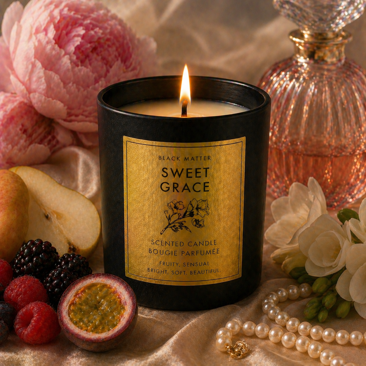 Perfume Candle Collection-8 oz-Black Matte Ceramic